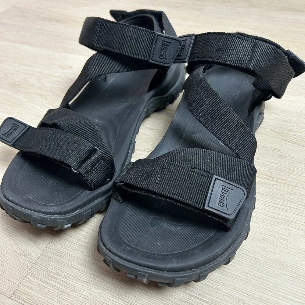 Camper Match Mens 46 US 13 Black Vibram Strap Tech Outdoor Sandals